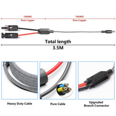 DC 8Mm/Dc7909 Solar Generator Adapter Extension Cable to Solar Panel Renogy Ecof