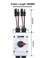Solar Disconnect Switch,32 Amp DC600V,2 String 2 in 2 Out Isolator,IP66 Water…