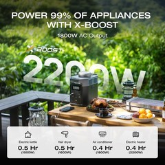 Portable Power Station DELTA 2 1024Wh LiFePO4 (LFP) Battery 1800W AC/100W USB C