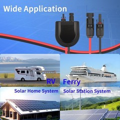 Solar Cable Entry Gland with 10Ft 10AWG Solar Extension Cable,Through RV Roof…