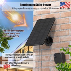 Rhorawill 5 Pack Solar Panel for Blink Outdoor 2K+/4(4th Gen)/Outdoor(3rd Gen) X