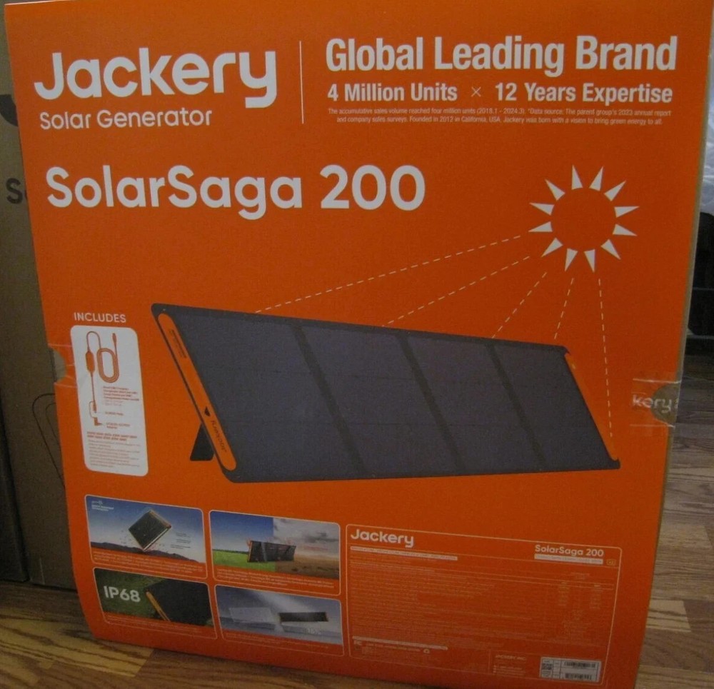 Solar Panel Jackery SolarSaga 200W Portable Solar Panel New