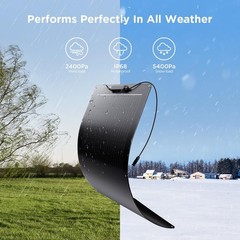 50W Flexible Solar Panel 12V – Bendable Monocrystalline Charger for RV, Boat, Va
