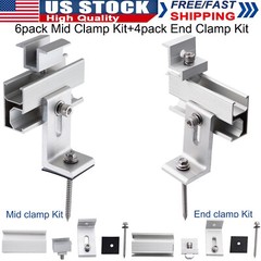 For 1-4X Solar Panel Mounting Brackets Roof Mount Kit Universal Rails Kit System
