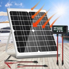 30W Solar Panel Kit Solar Battery Trickle Charger Maintainer WIth Controller