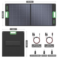 100W Portable Solar Panel for Power Station Generator 23.5% High Dark Green