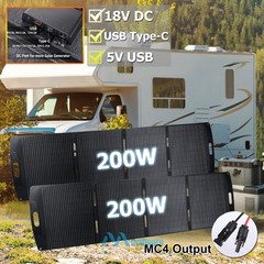 Foldable Solar Panel 100W 200W 400W High Efficiency for Power Station Camping RV