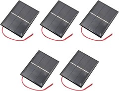 5Pcs 1.5V 0.65W Small Solar Panel Polysilicon Mini Solar Cells DIY Electric T…