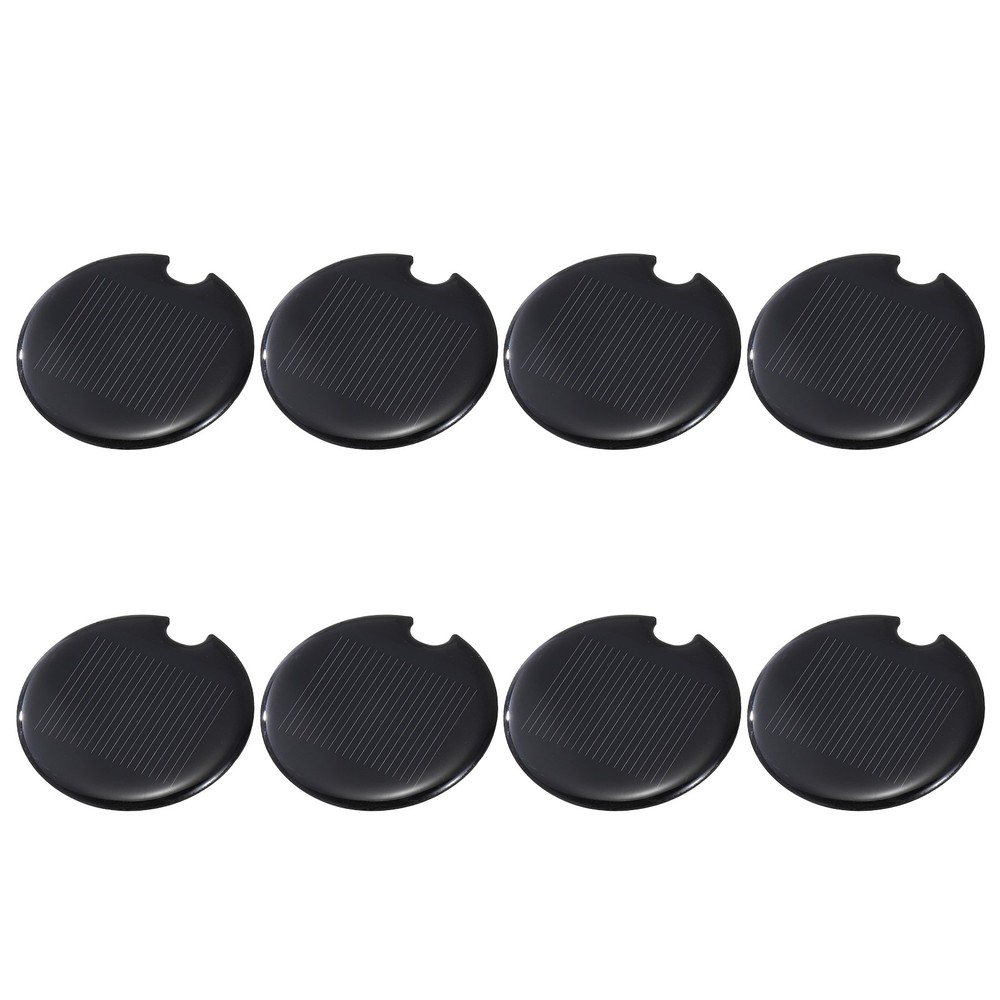 8Pcs 0.5V 0.13W 260mA Round Solar Panels, Solar Photovoltaic Power Cells
