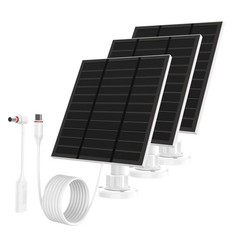 5W Solar Panel Charger for Outdoor Security Cameras – Waterproof, 10FT Cable, US