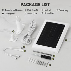 Ring Solar Panel(2nd Generation), 5W Ring Solar Panel Charger with Mount and 12F