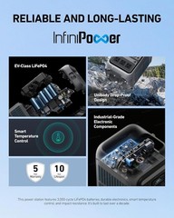 Anker Portable Power Station SOLIX C300, 288Wh LiFePO4 Backup Battery, 300W Sola