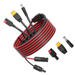 8.5Ft Solar Connector 3-in-1 XT60 DC5521 Anderson Adapter Solar Charge Cable