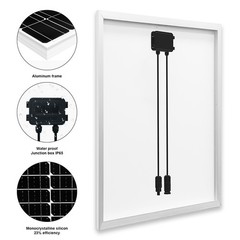 600W 12V Mono Solar Panel PV Panel Solar Camping Garden Rooftop Marine Off Grid