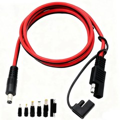 SAE to DC Adapter for Jackery Solar Panel, 3FT SAE Plug to DC5521 Male Connector