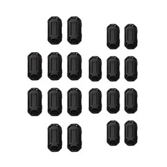 Ferrite Clip On Cores 20pcs Set for RFI Noise Suppression 7mm and 13mm Sizes