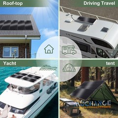 200W Solar Panel kit 12V Charge RV Camping Off-Grid with 1000W Car Inverter Home