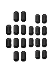 20pcs Ferrite Core Suppressor Beads 7mm 13mm Clip On for USB Power Cables