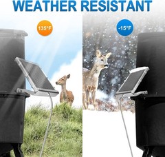 Fast Charging 12V Solar Panel for Deer Feeders – Waterproof & Adjustable Bracket