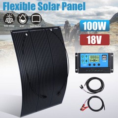 400W 200W 12V Portable Flexible Solar Panel RV Camping Rooftop w/ PWM Controller
