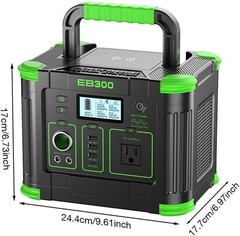 Portable Power Station 300W, 230Wh LiFePO4 LFP Battery, 1.5hrs Fast Charging,…