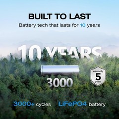 256Wh LiFePO4 Portable Power Bank – Quick 1 Hour Charge with 600W Outlets