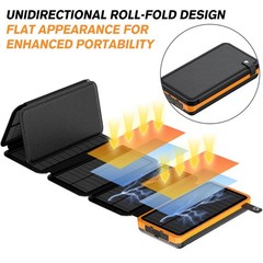 46800mAh Solar Power Bank Folding Solar Panel For Camping Mobile Phone Charger