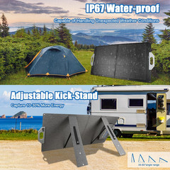 Portable 18V 100W Solar Charger – IP67 Waterproof for Outdoor RV Camping Trip