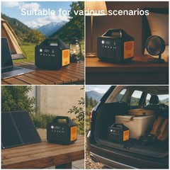 500W 400Wh Portable Solar Power Station for Camping and Emergency Use