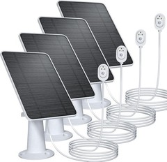 Monocrystalline Solar Panel with Adjustable Mounting for Arlo Security – 4 Pack