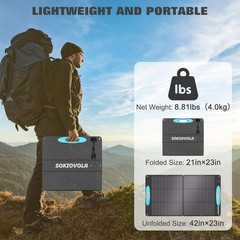 100W Portable Foldable Solar Panel ETFE IP68 High Efficiency Charger