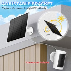Solar Panel USB Power Charging for Ring Camera Doorbell Outdoor Battery Charger