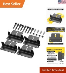 Lightweight Black Anodized Aluminum Z Bracket Mounts – Set of 4 for Solar Panels