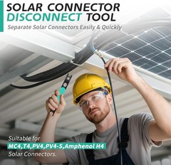 Metal Solar Mc4 Disconnect Tool made by Heavy-Duty Steel, Spring-Loaded Slot…