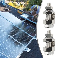 2X Solar Grounding Lug Solar Panel Fasteners Wire Clip Protection Grounding