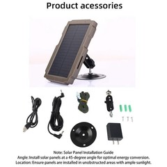 3000mAh 6V-12V Solar Panel Kit Rechargeable Solar Charger For Trail Camera WDHX