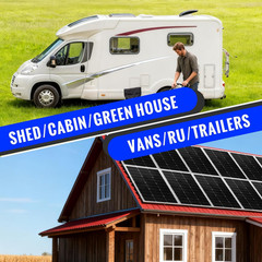 100W Monocrystalline Solar Panel Kit with 30A Controller for Off-Grid Use