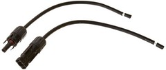 Versatile Black Solar Extension Cable, UV Resistant, M&F Connectors, 9 Inches