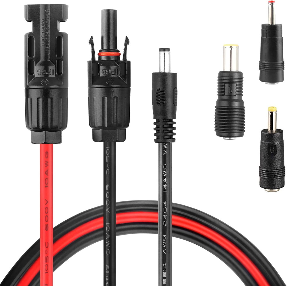 Solar Panel Adapter Cable, 5.5X2.1Mm to DC 8Mm, 5.5X2.5Mm & 3.5X1.35Mm Converter