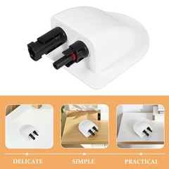 2Pcs Durable ABS Solar Cable Entry Gland Dual Wire Connector for Outdoor Use