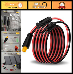 10FT Solar Panel Cable 12AWG MC4 to XT60 Connector for Portable Power Station RV