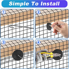 Solar Panel Bird Guard Fastener Clips, Stainless Steel Critter Guard Clips for A
