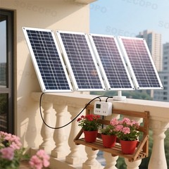 800W 4 x200W PV Panel Kit – 100A Controller + 2M DC Cord for Home Balcony/RV4