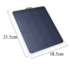 20W 5V Solar Panel Monocrystalline Solar w/Dual-Output USB Ports N8T7