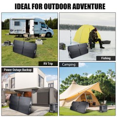 100W Portable Foldable ETFE Solar Panel Kit IP68 for Car Battery/RV/Garden/Home