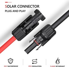High Capacity Male/Female Solar Connectors – Waterproof & Easy Install