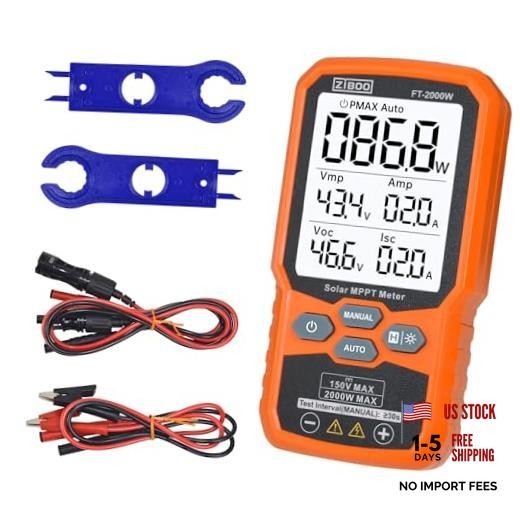 Solar Panel Tester MPPT Meter – 2000W Max Power, 150V/35A PV Module FT-2000W