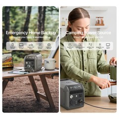 Dabbsson 600W Portable Power Station Solar Generator Foldable Solar Panel 120W