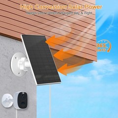 Versatile 2W Solar Panel Charger – 4 Pack for Micro USB & USB-C Security Cameras