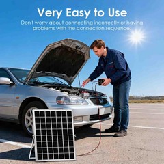 20W 12V Solar Battery Charger Maintainer with MPPT Controller for RV Marine Car